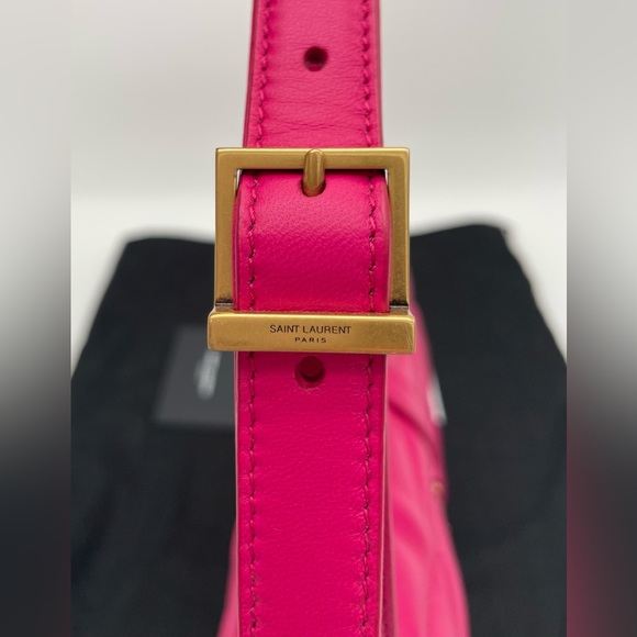 BRAND NEW Saint Laurent YSL Le 57 Leather Shoulder Bag Quilted Purse Pink! - Picture 10 of 16